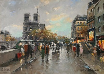 Cityscape Painting - AB quai st michel notre dame Parisian